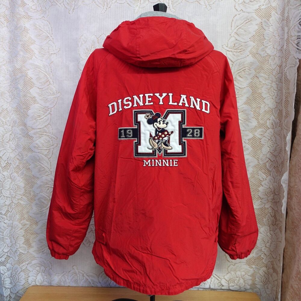 Disneyland Resort Small 1928 Minnie Embroidered Zip Up Hoodie Insulated Vintage